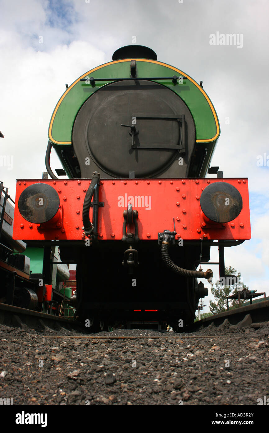 Klassische alte Dampflok Eisenbahn auf die Gwili Railway in Bronwydd Arme Station, Carmarthenshire, South Wales Stockfoto