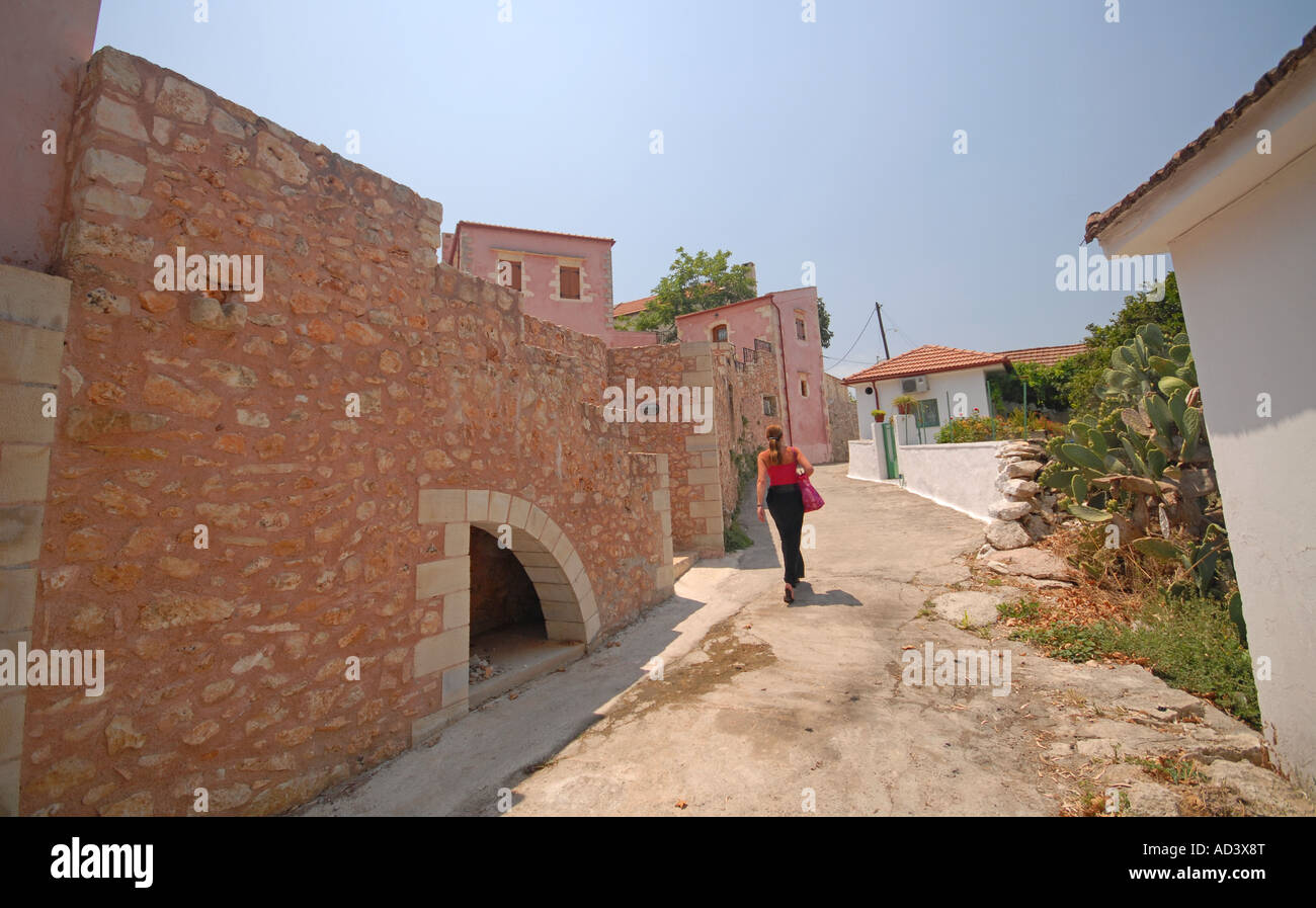 Das Dorf Vamos im Osten der Provinz Chania CRETE Stockfoto
