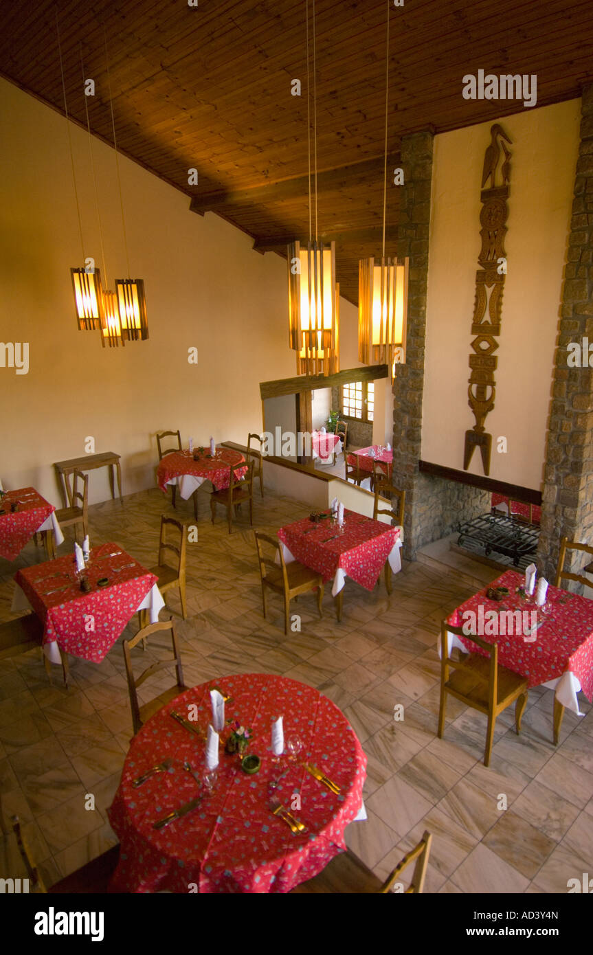 Hotel Relais De La Reine, Isalo Nationalpark, Madagaskar, Esszimmer Stockfoto