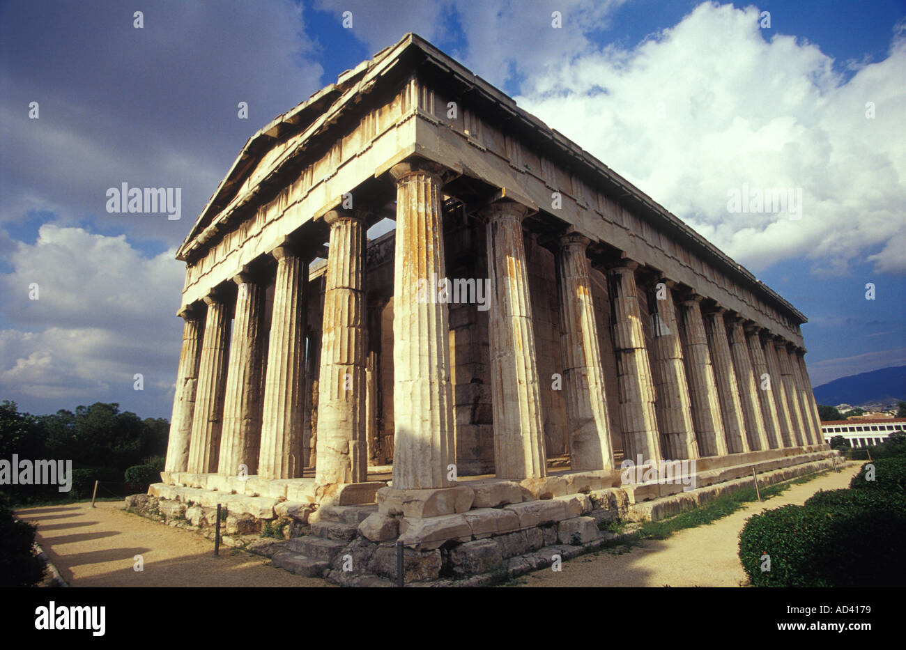 Tempel des Hephaistos (Thesseion) in der antiken Agora, Athen (Griechenland) Stockfoto
