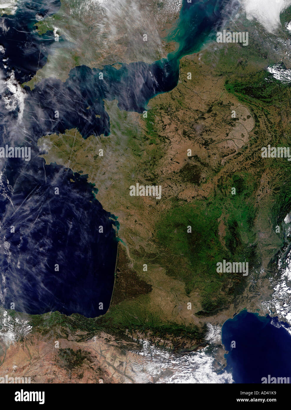 Frankreich, Satellitenbild Stockfoto