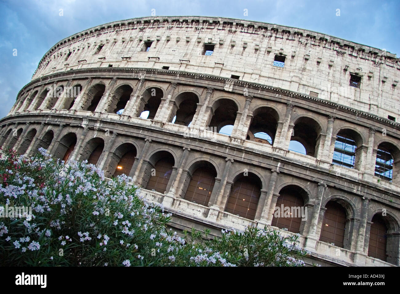 Außenansicht des Kolosseum Rom Italien Stockfoto