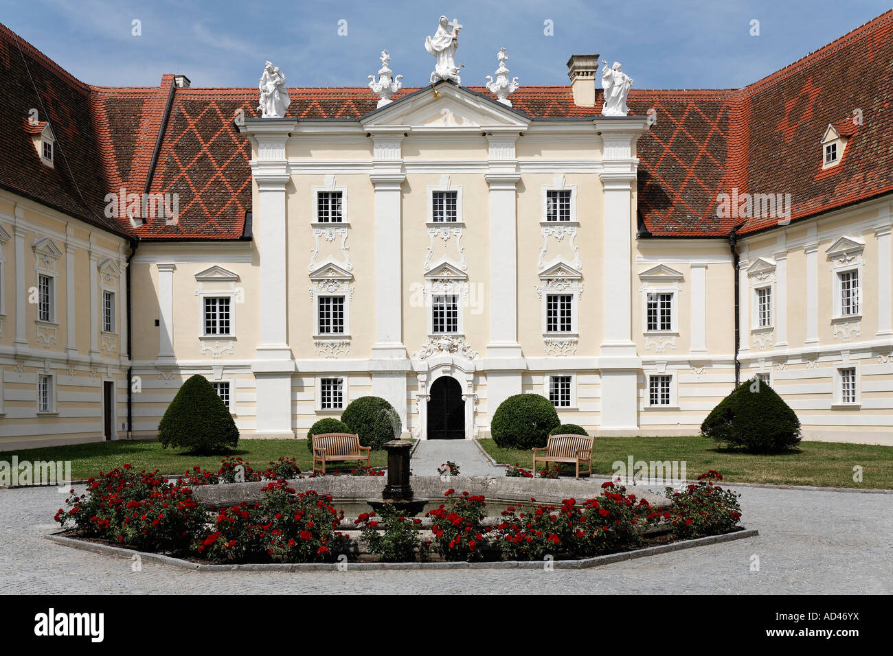 Benediktiner Kloster Altenburg in der Nähe von Horn, Hof des Prälaten-Niederösterreich Stockfoto