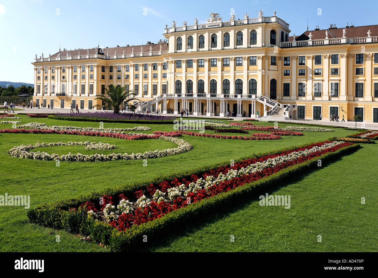 Schloss Schönbrunn, Blick vom Schlosspark, Wien, Österreich Stockfoto