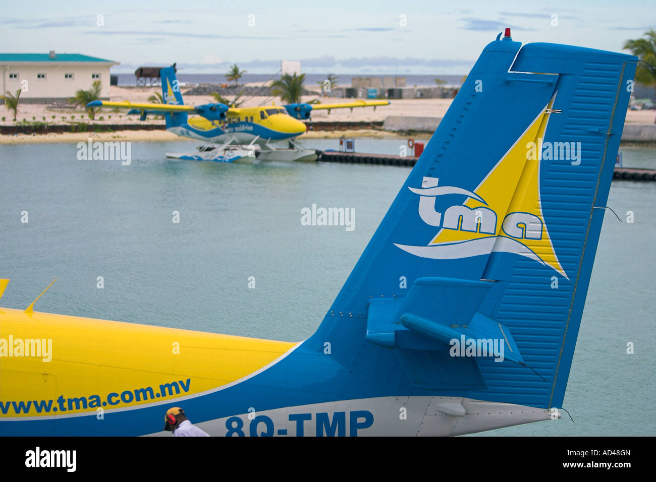 Trans Maldivian Air Taxi, internationalen Flughafen Malé, Malediven, Asien Stockfoto