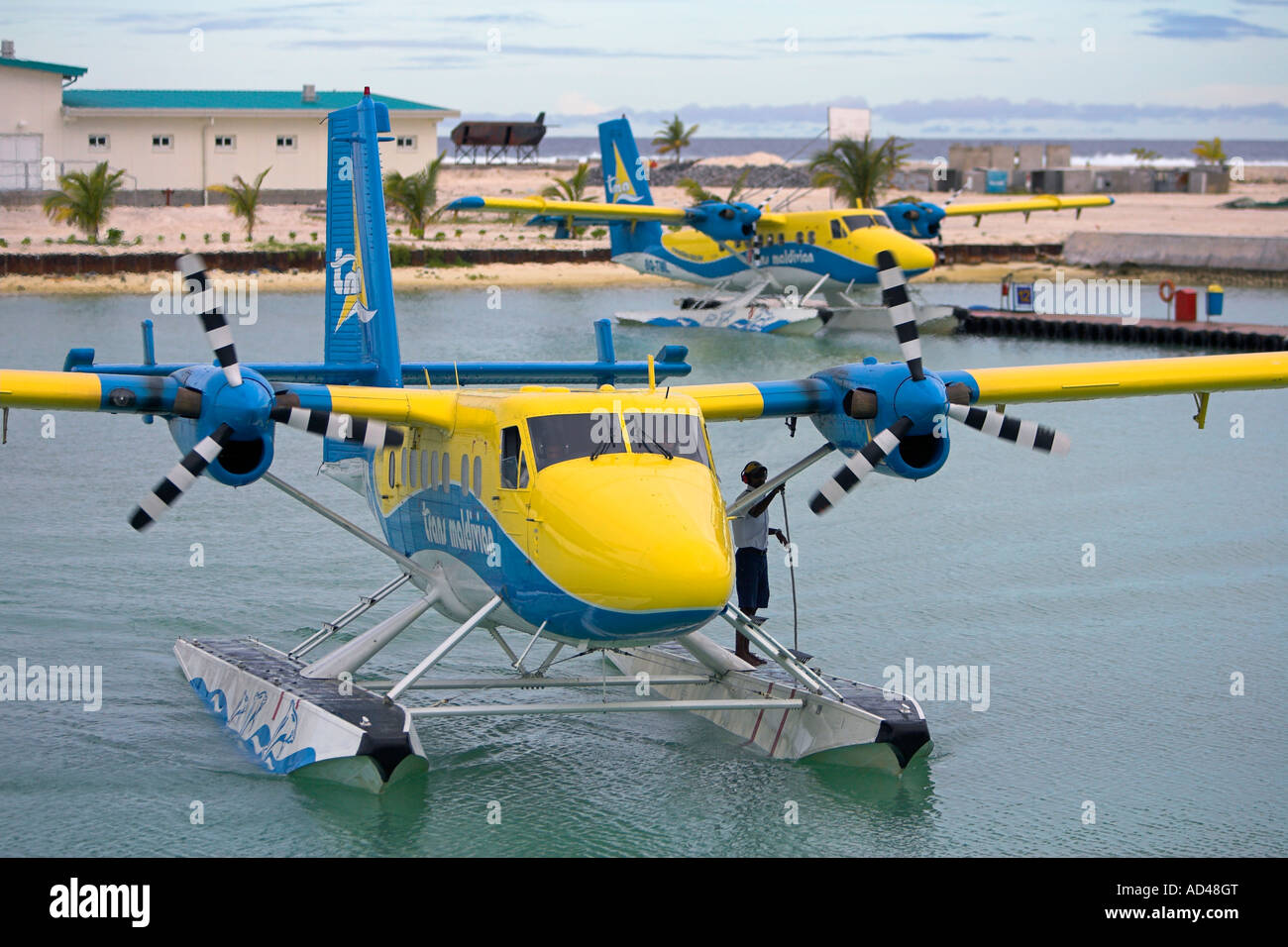 Trans Maldivian Air Taxi, internationalen Flughafen Malé, Malediven, Asien Stockfoto