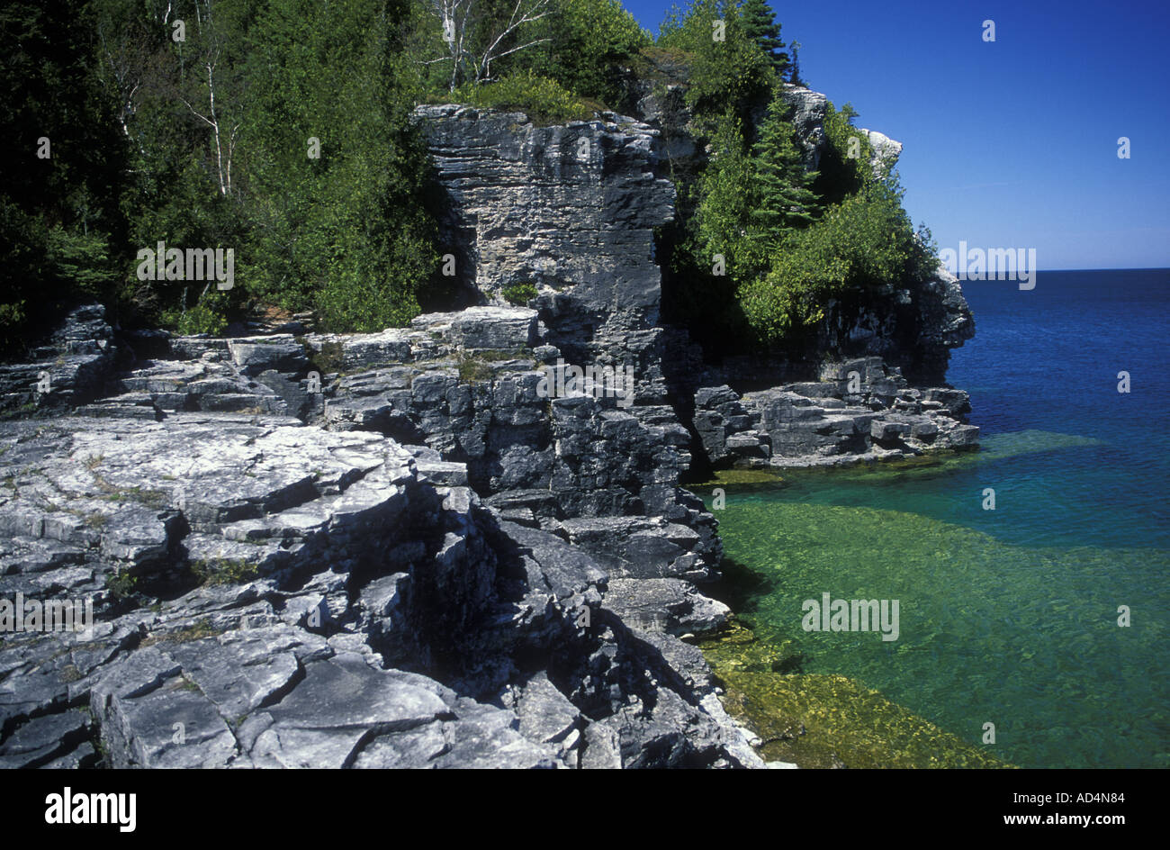 Bruce Peninsula Nat Park Georgian Bay Tobermory Ontario Kanada Stockfoto