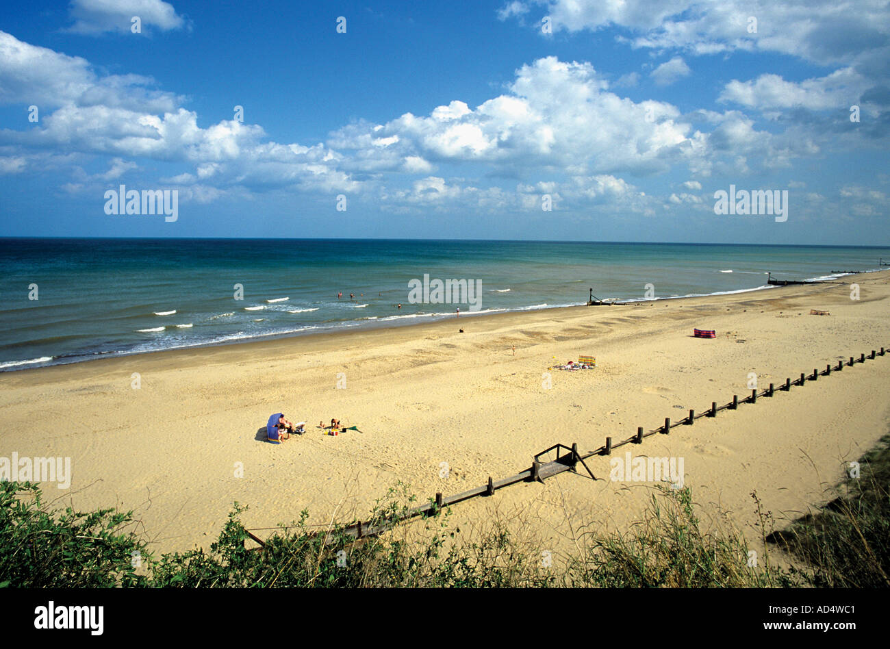 Mundesley Beach-Norfolk Stockfoto