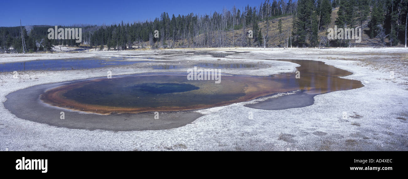Springs chromatische Pool Upper Geyser Basin Yellowstone-Nationalpark USA Stockfoto