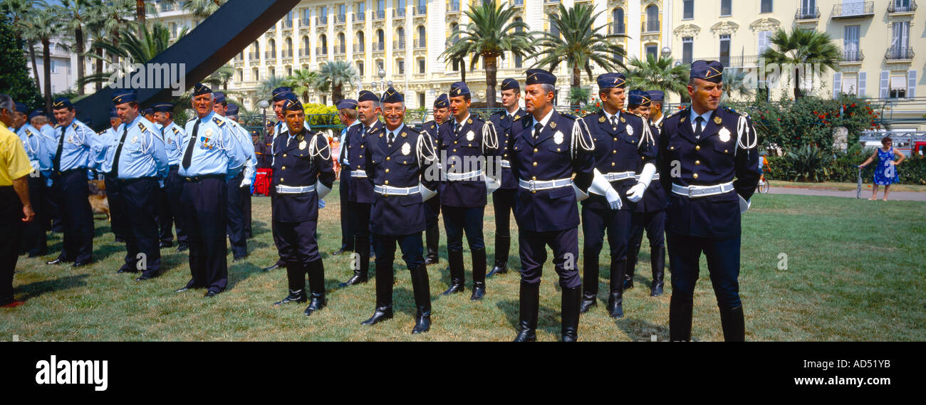 Nizza Frankreich Nationalfeiertag Militärparade Stockfoto
