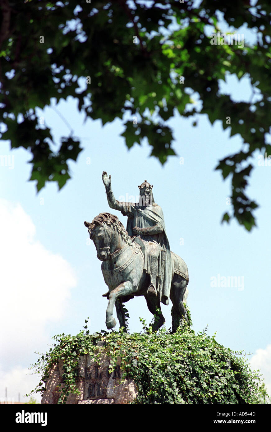 Statue von König Jaime II im Zentrum der Stadt Palma Mallorca Stockfoto