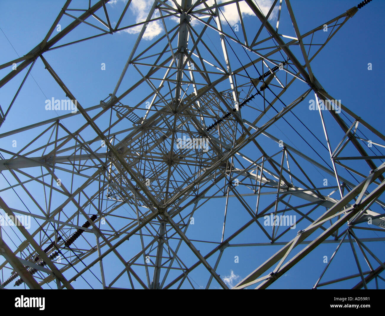 Power-Pylon Stockfoto