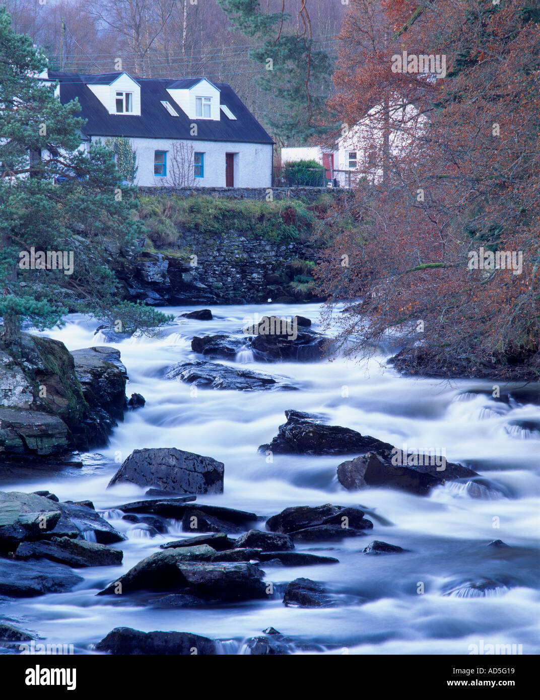 Falls of Dochart, Killin, Stirling, Schottland, Großbritannien. Stockfoto