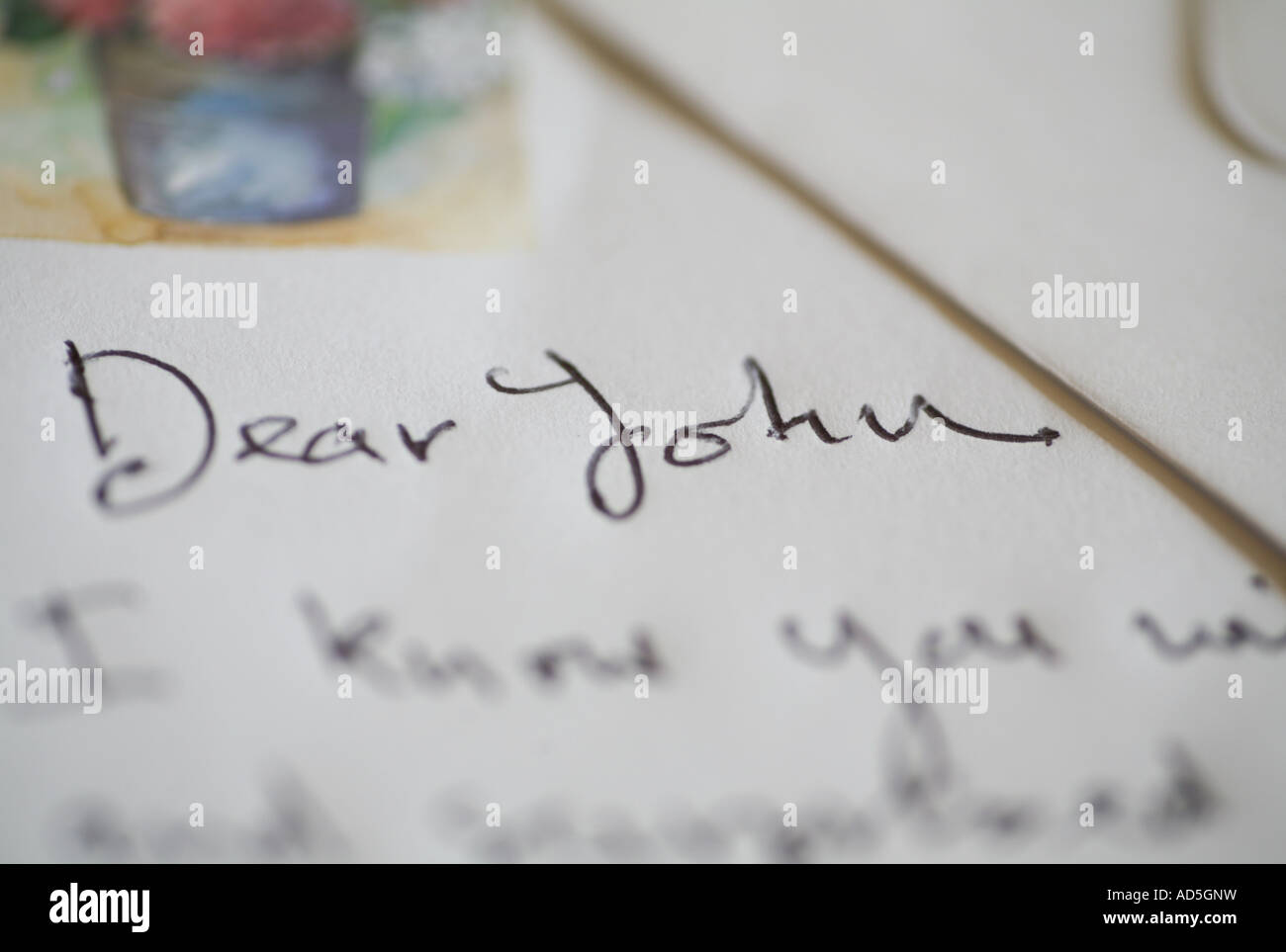 Dear John letter Stockfoto