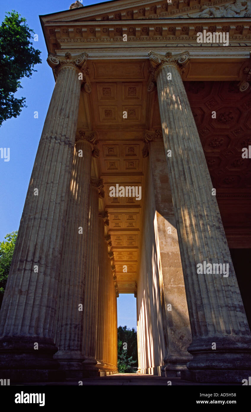 Klassische Tempel Stowe Gardens späten Sommernachmittag 3 Stockfoto