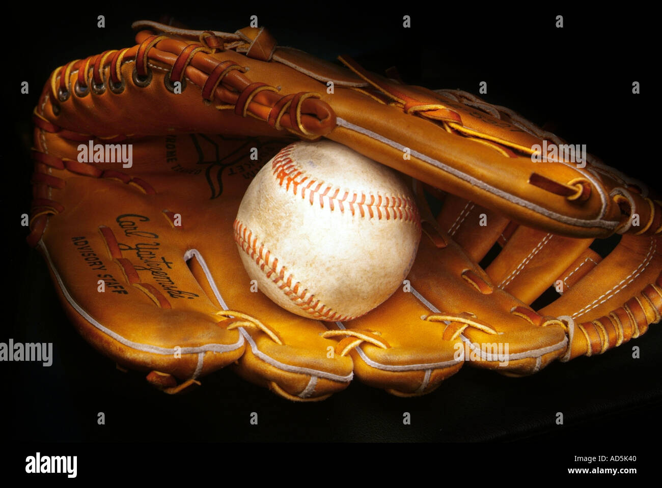 Baseball Baseball Handschuh Stockfoto