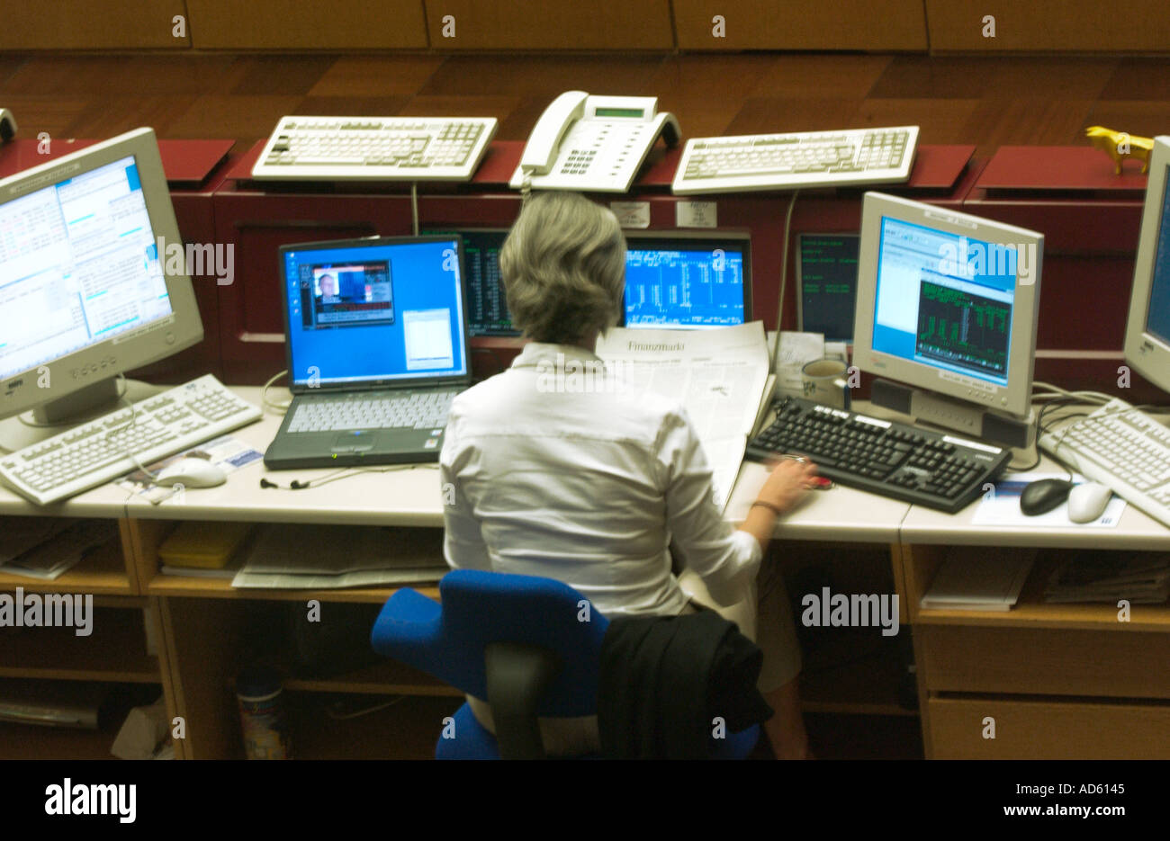 An der Börse in Frankfurt am Main Stockfoto