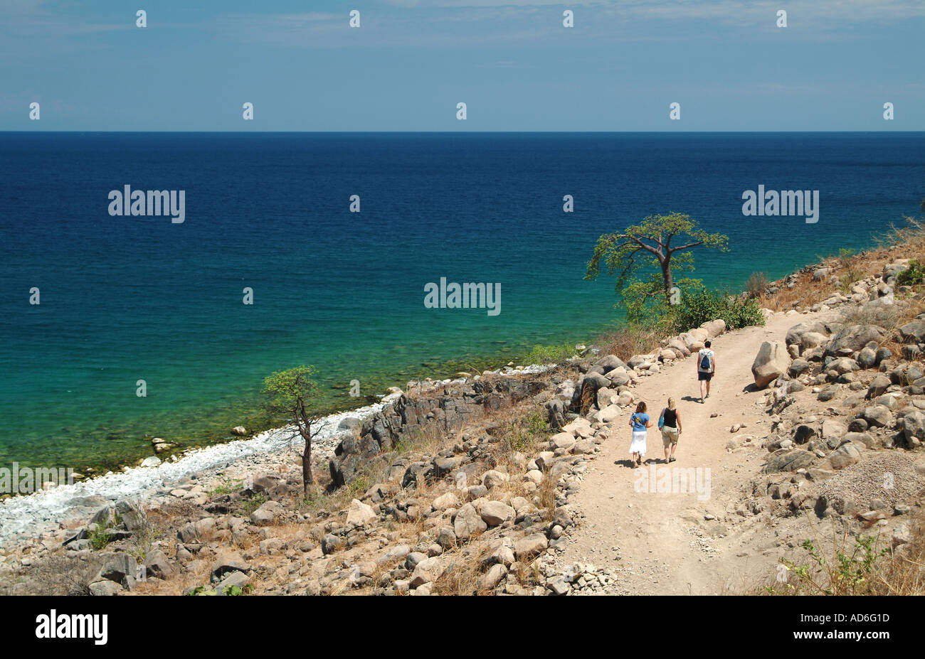 Die Küste der Likoma-Insel, Malawi-See. Malawi, Südafrika Stockfoto