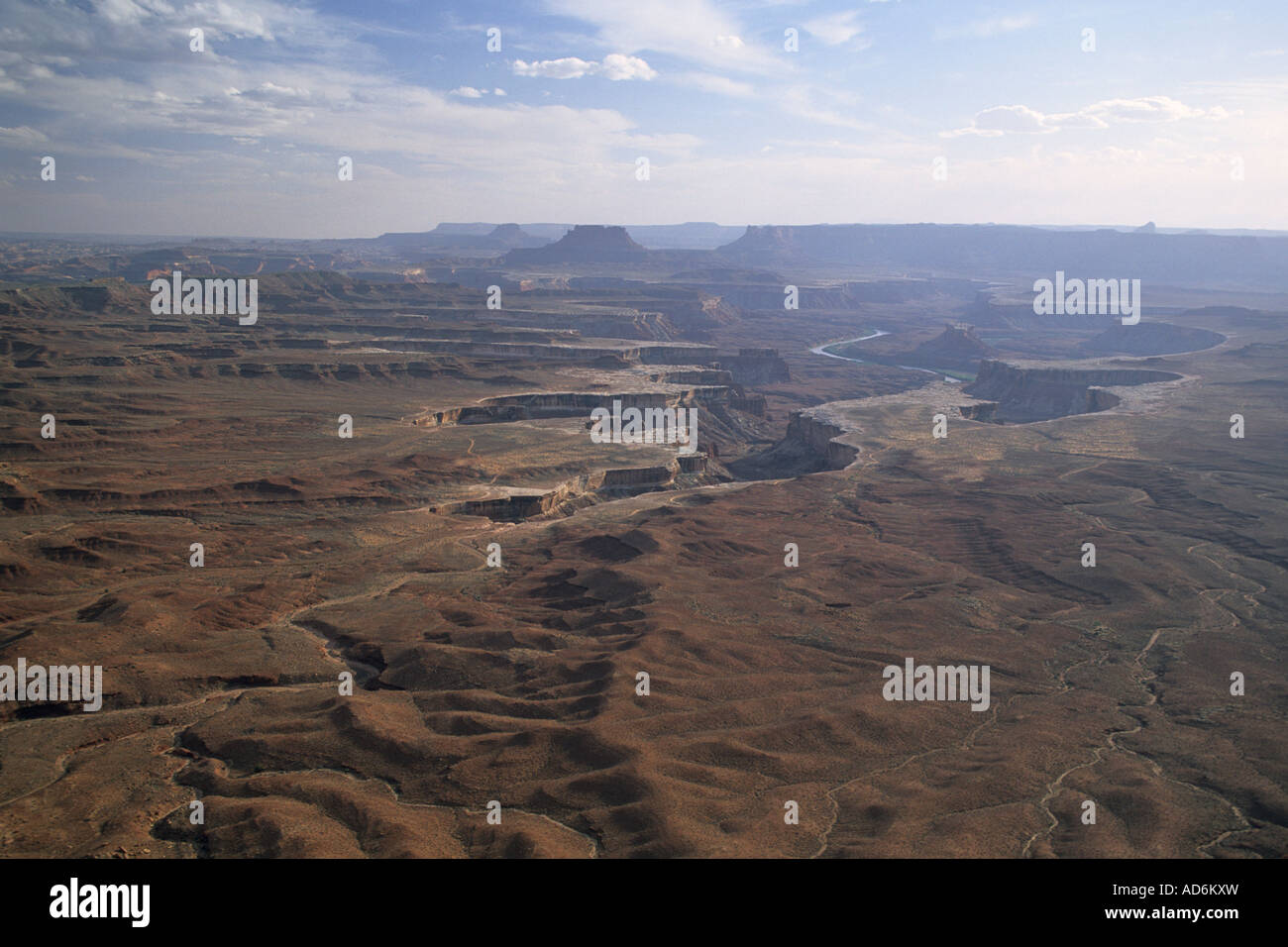 Blick von der Green River Overlook Insel in den Himmel District Canyonlands National Park in UTAH Stockfoto