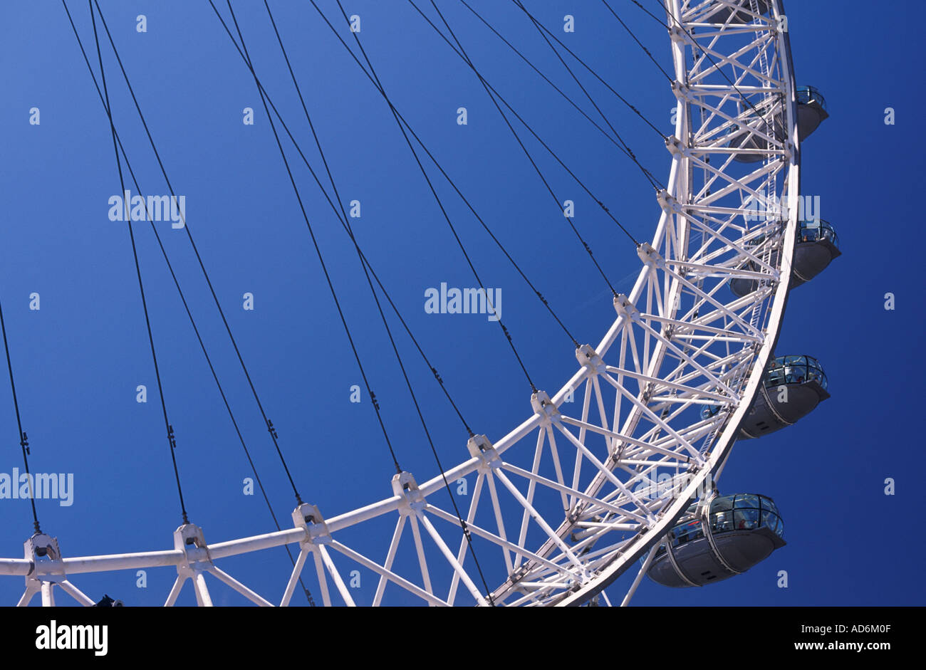 London Eye gebogenen Abschnitt, South Bank, London, England, Großbritannien, UK Stockfoto
