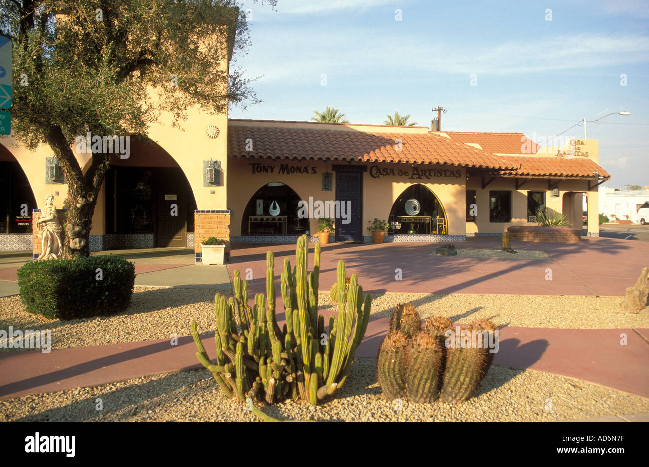 Kunst Galerie, Main Street, Old Town Scottsdale, Arizona Stockfoto