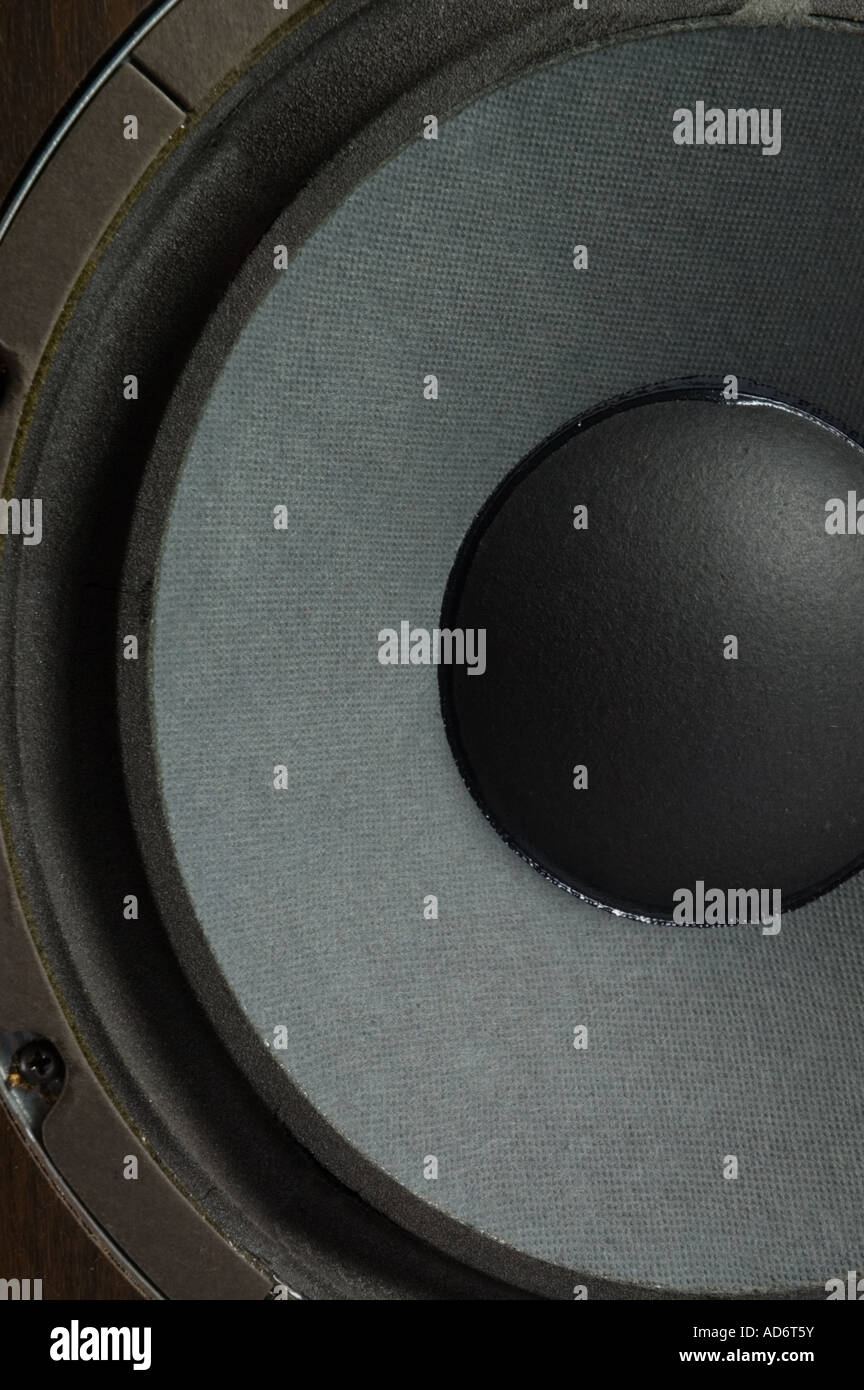 Detail des Stereo-Subwoofer-Lautsprecher Stockfoto