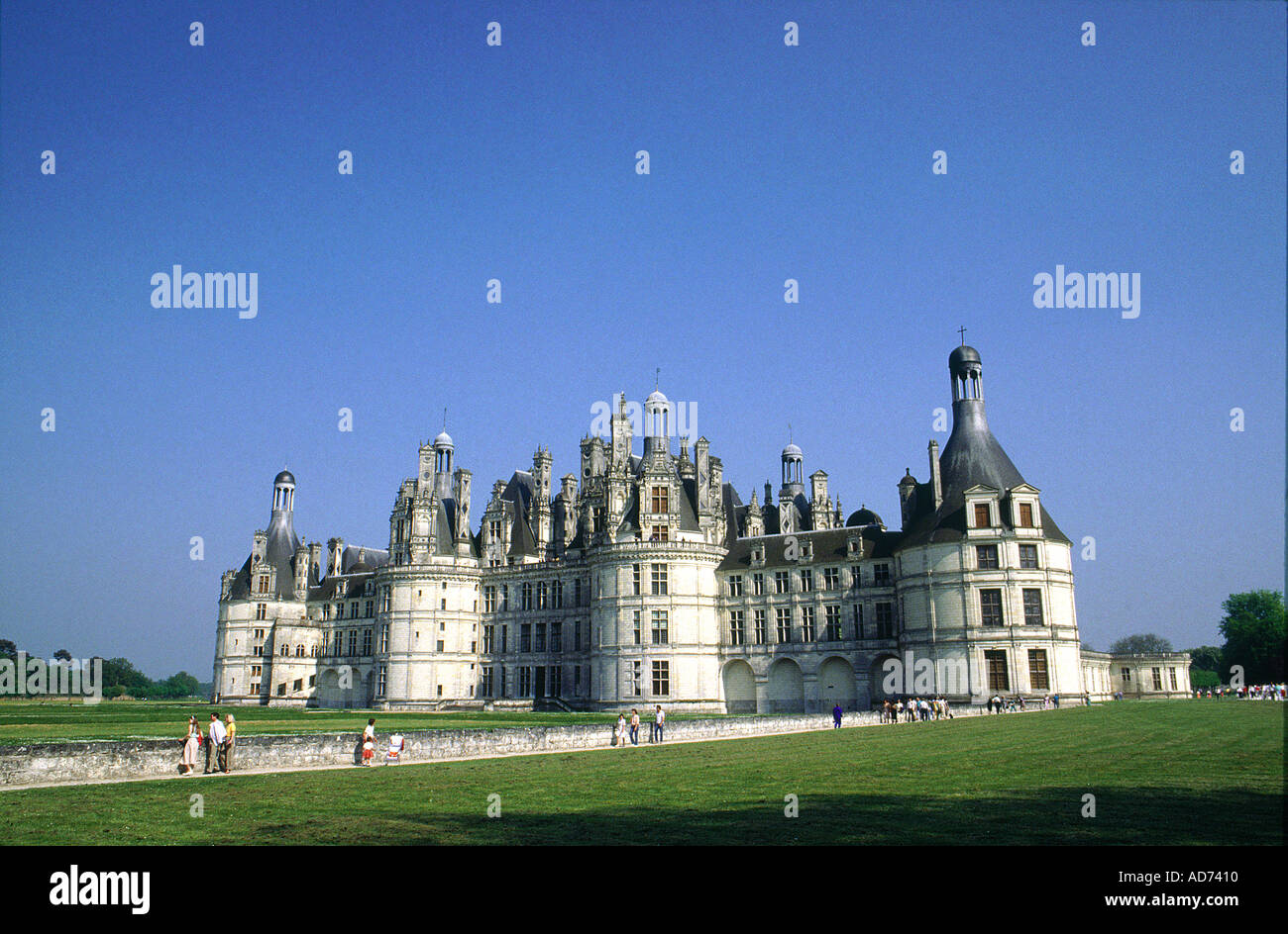 Frankreich-TOURAINE-LOIR-ET-CHER 41-CHAMBORD das RENAISSANCE-Schloss von König FRANCOIS 1er Fassade gebaut ON PARK Stockfoto
