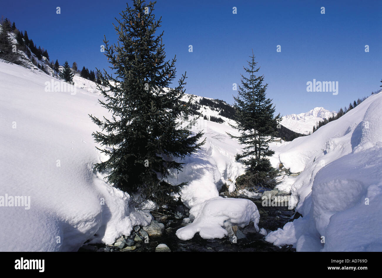 Frankreich Alpen Avoriaz Nähe Landschaft Stockfoto