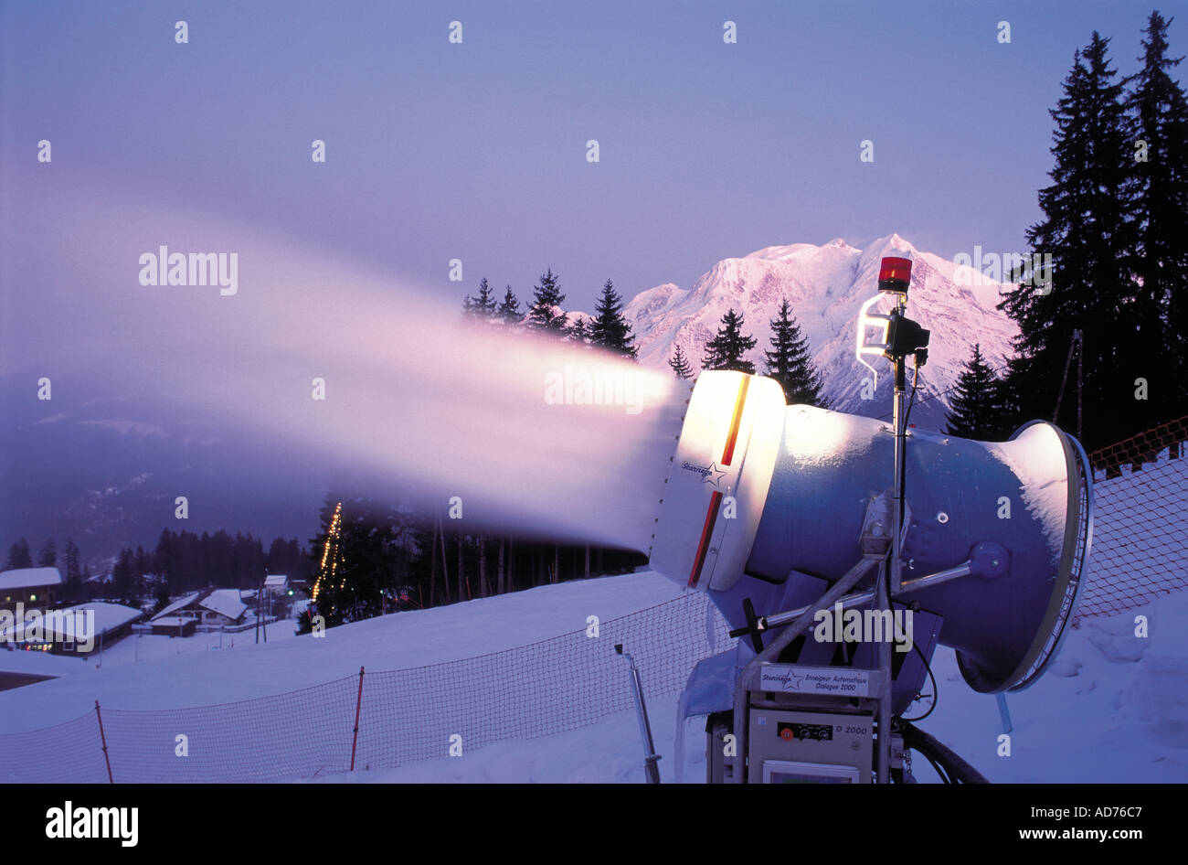 Frankreich Alpen Chamonix Schneeerzeuger Stockfoto