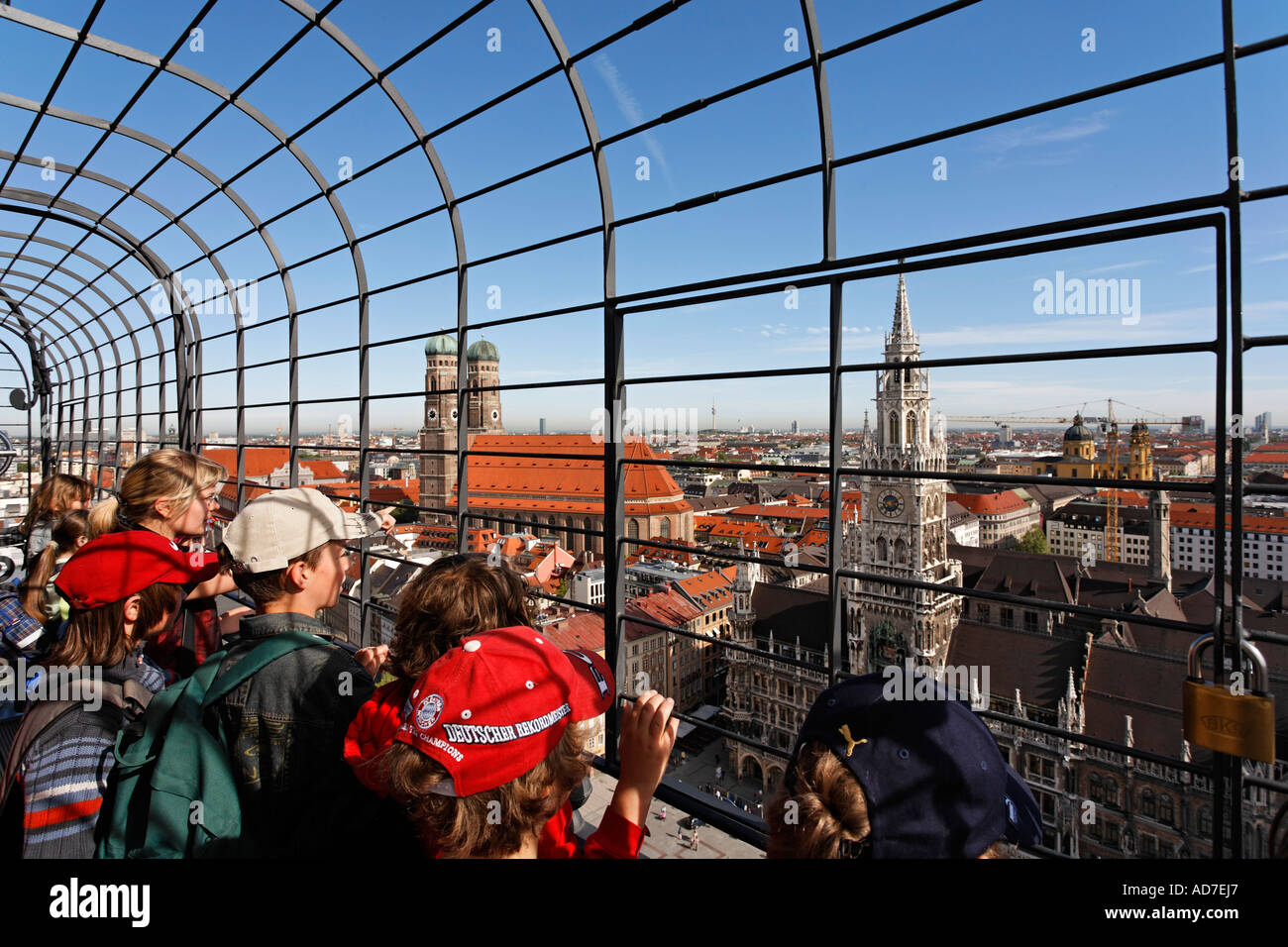 München-Blick vom Turm der St.-Peter-Bayern-Deutschland Stockfoto