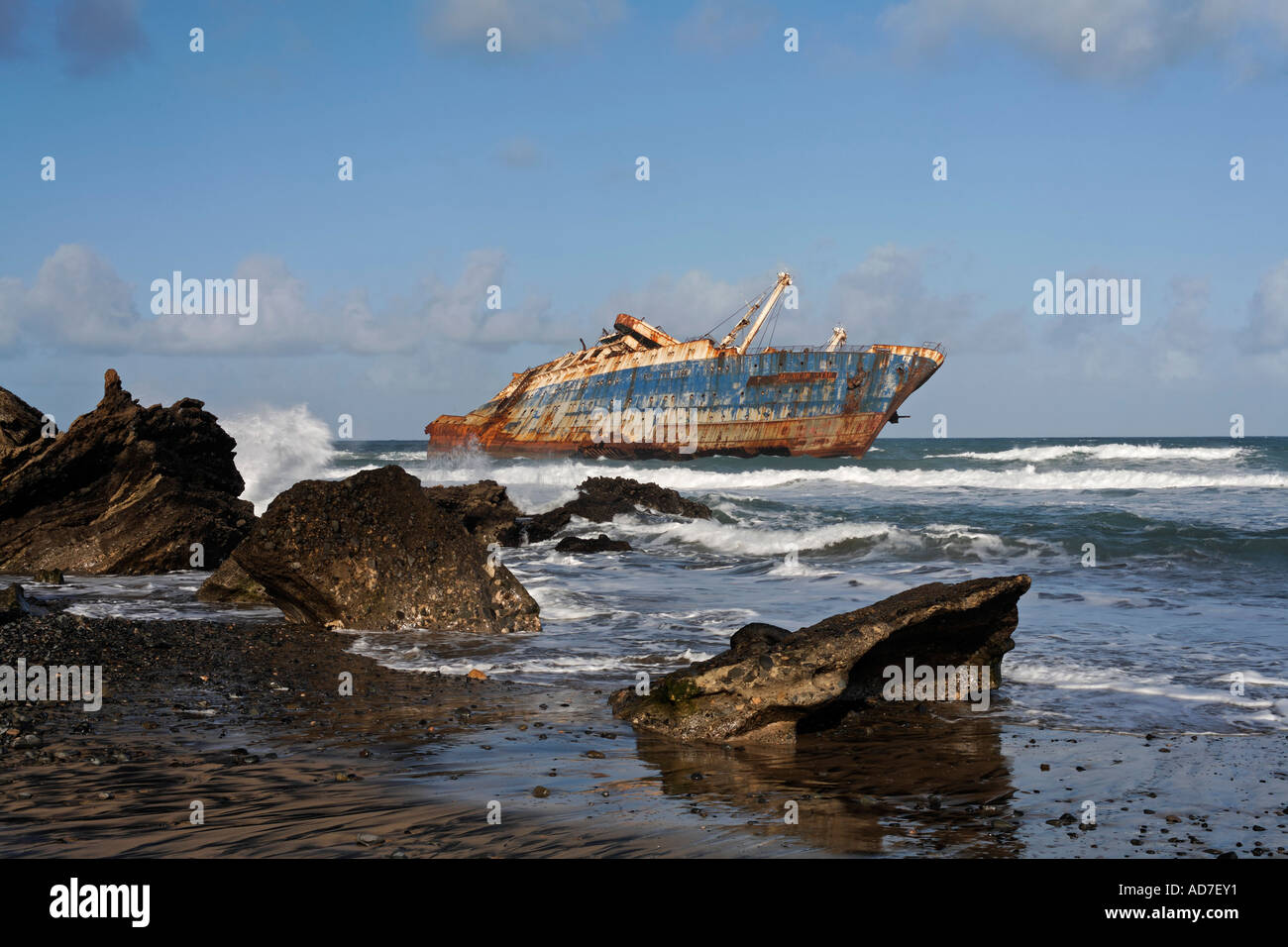 Schiffbruch erleiden Sie American Star eine Playa de Garcey in der Nähe von Pajara Fuerteventura Kanarische Inseln Stockfoto