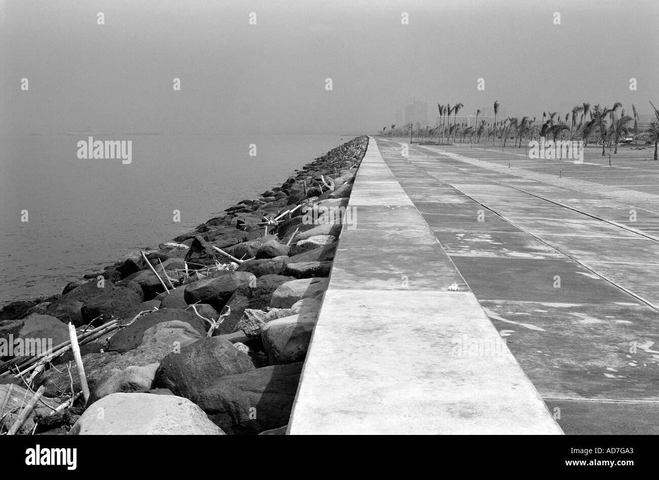 Reklamation Bereich der Bucht von Manila auf den Philippinen, Anfang 2000 s Stockfoto