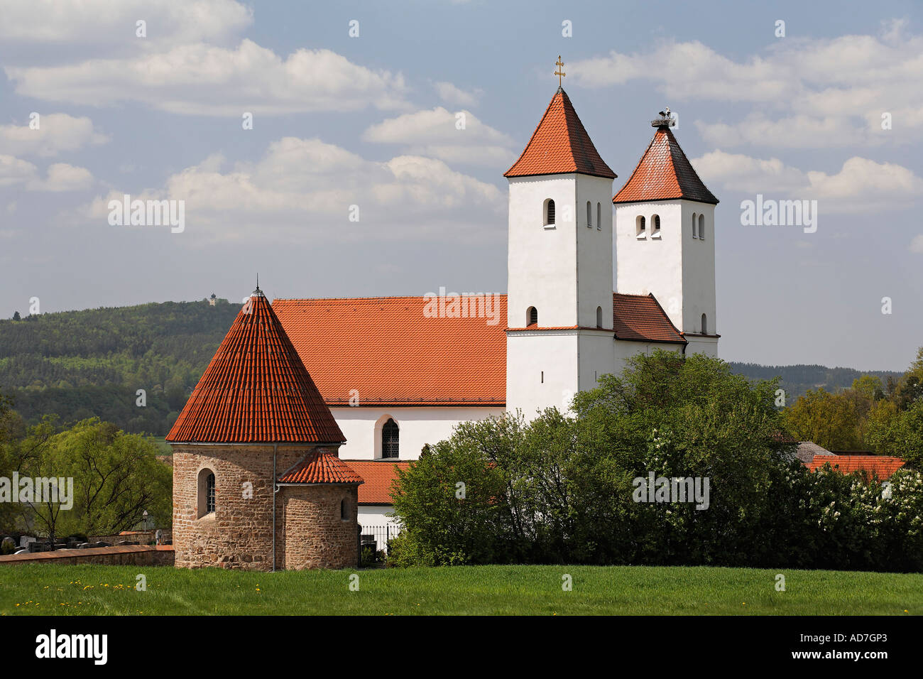 Perschen in der Nähe von Nabburger römische Basilika St. Peter und Paul Oberpfalz Bayern Deutschland Stockfoto