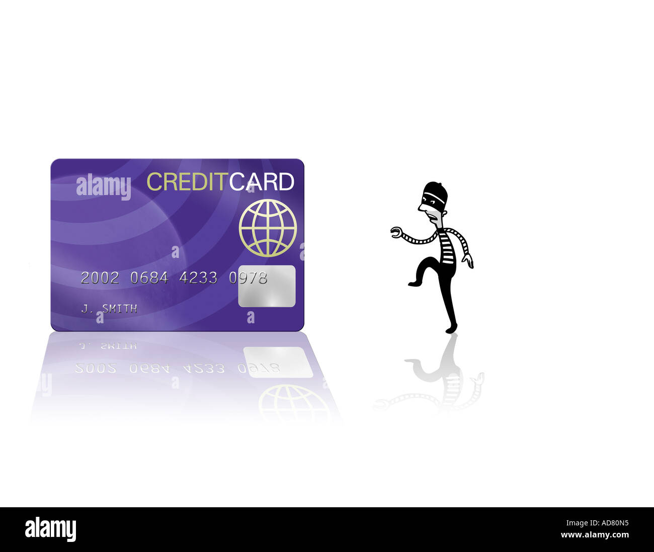 Kreditkarten-Diebstahl Stockfoto