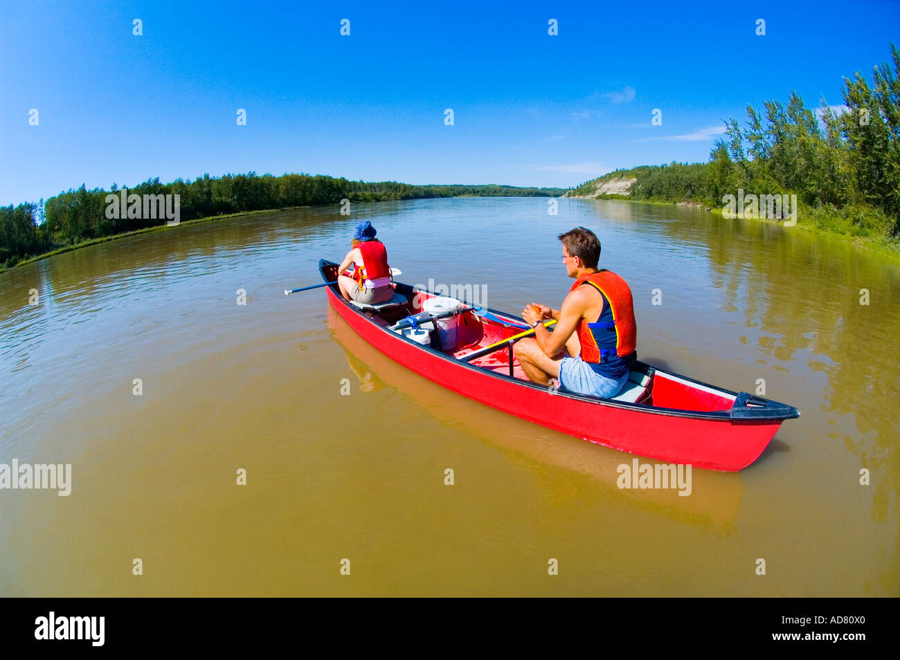 Kanu fahren Stockfoto