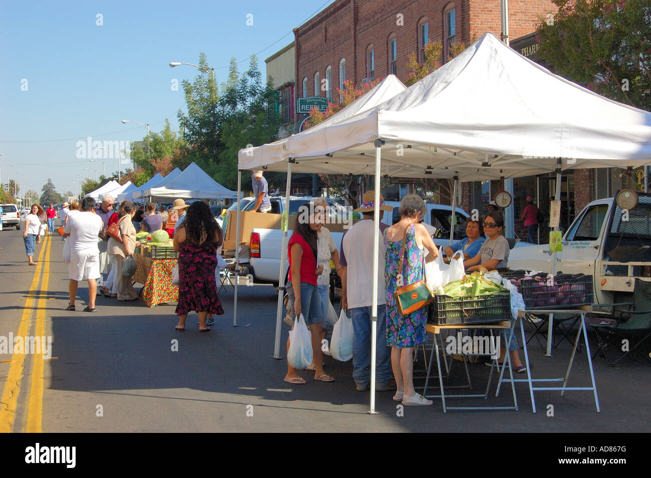 Reedley Bauernmarkt Aug 2007 Zentrale San Joaquin Valley in Kalifornien USA Stockfoto