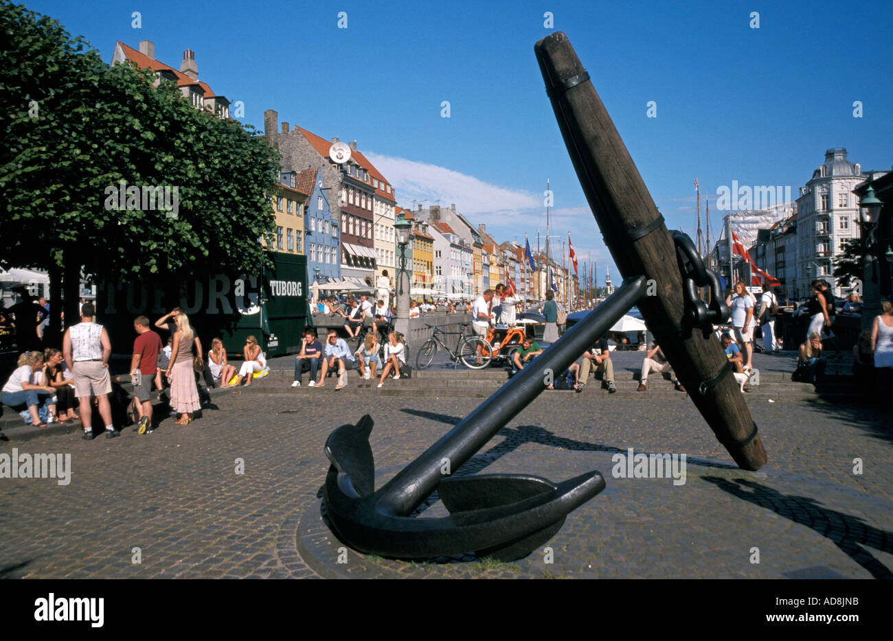 Kopenhagen, Nyhavn Stockfoto