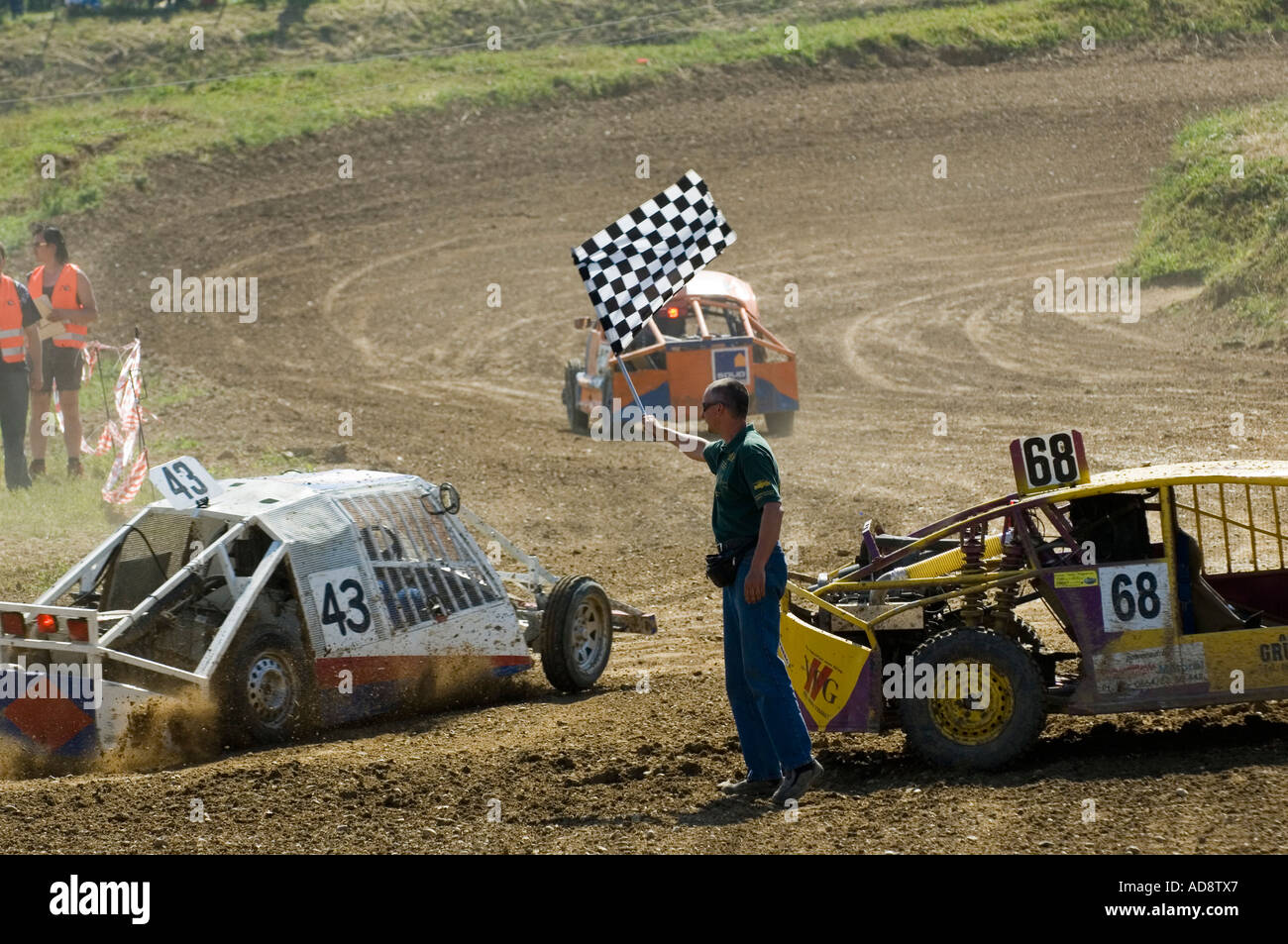 Gymkhana-Auto-Crash-Rennen Stockfoto