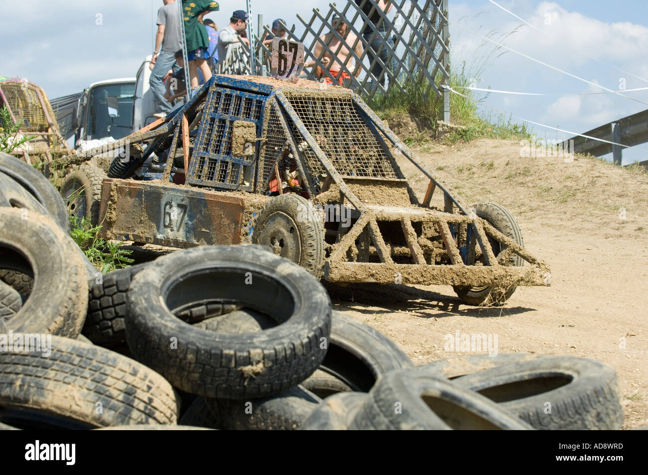 Gymkhana-Auto-Crash-Rennen Stockfoto