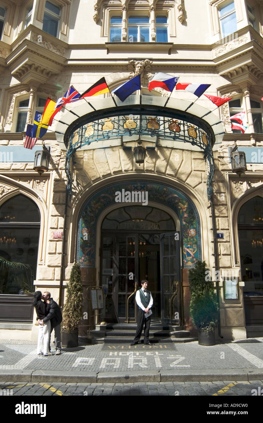Hotel Pariz, Prag, Tschechische Republik Stockfoto