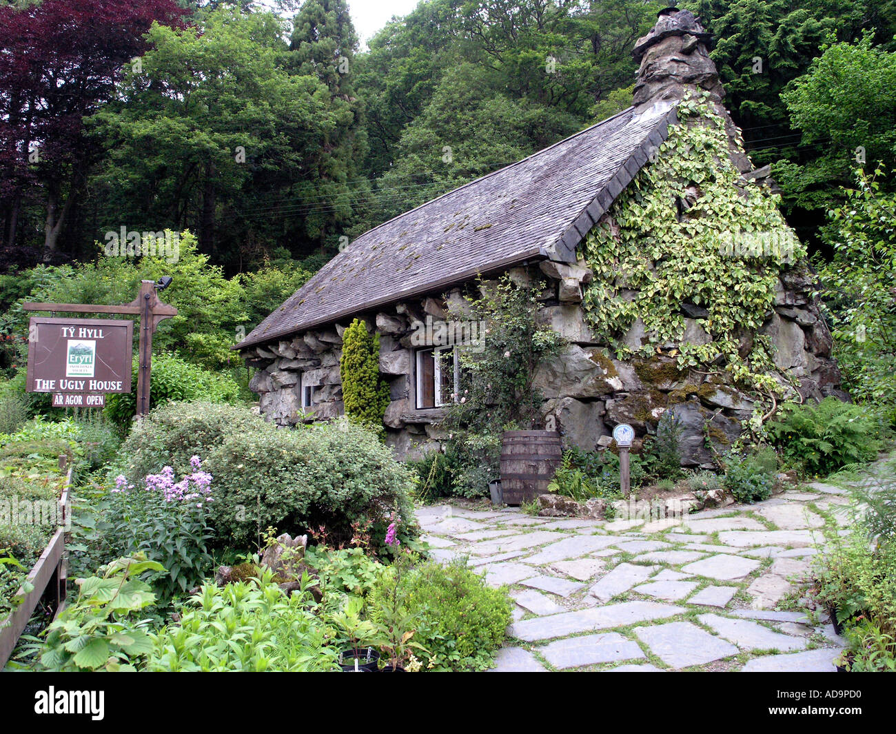 Das hässliche Haus am Capel Curig Stockfoto