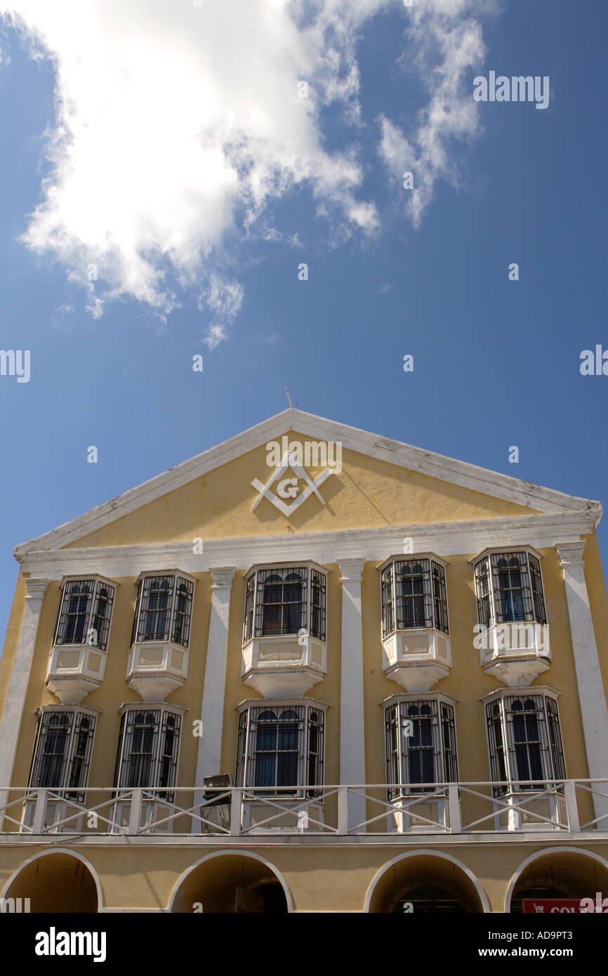 Masonic Hall, Tempel, Bay Street, Nassau, New Providence, Bahamas Stockfoto