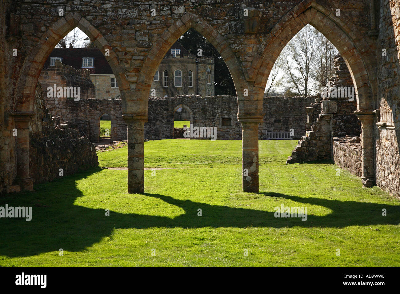 Bayham Abbey Ruinen Stockfoto