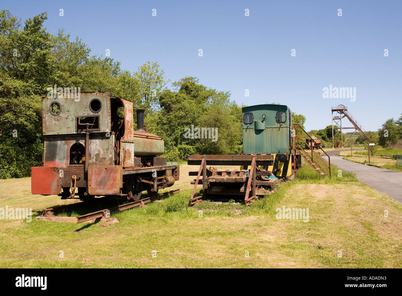 Wales Carmarthenshire Kidwelly Industrial Museum Weißblech funktioniert Lokomotiven Stockfoto