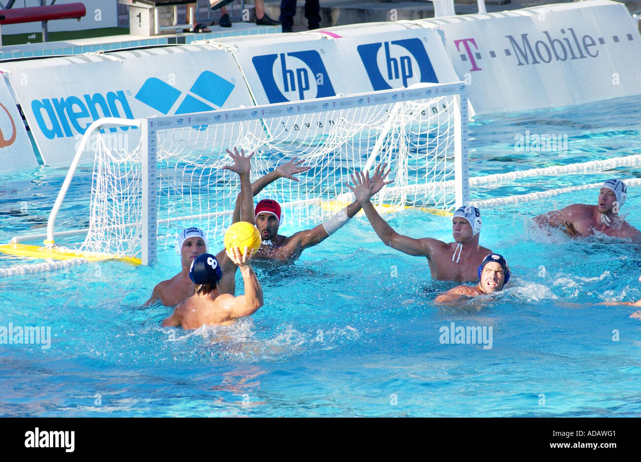 Weltmeisterschaft Wasserball Spiel in Budapest Ungarn Stockfoto