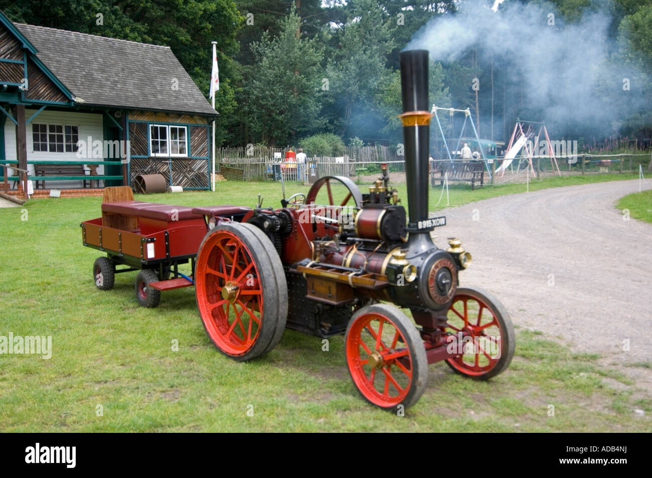 Ländliche Leben Zentrum - Tilford - Surrey - UK - Working Miniatur Dampfmaschine Stockfoto