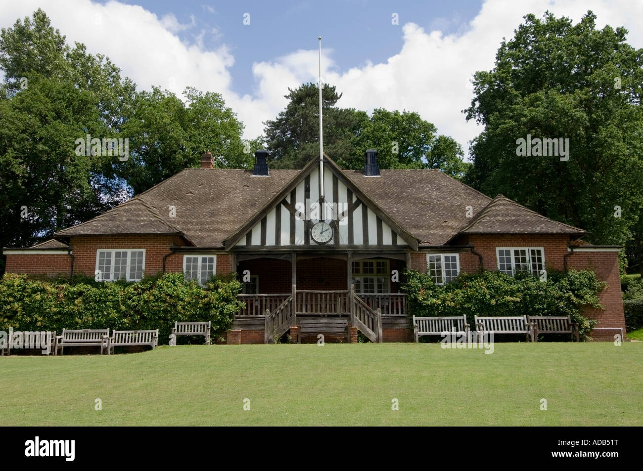 Der Pirrie Hall Cricket Pavillon - Bach - Surrey - UK Stockfoto
