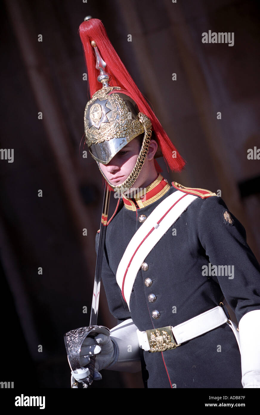 Soldat im Dienst am Horse Guards Parade in London Großbritannien UK Stockfoto