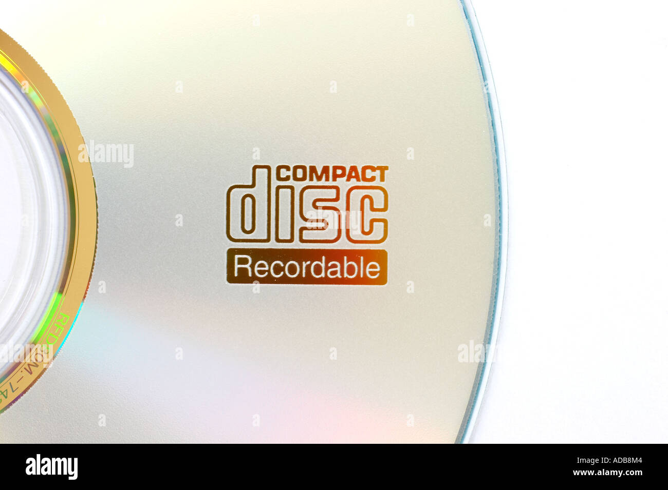 CD auf weißem Hintergrund Stockfoto