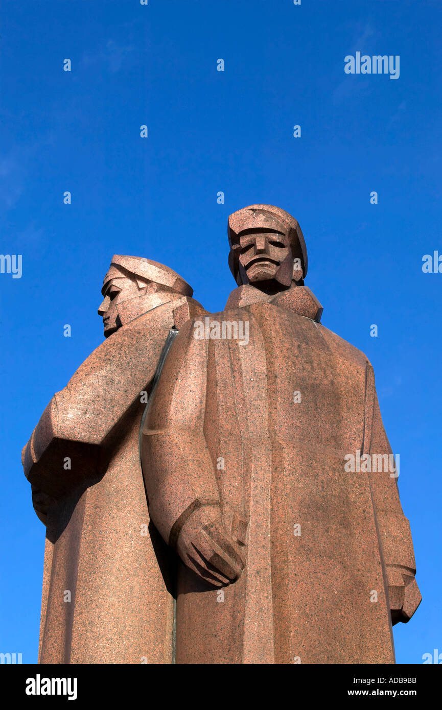 Riga Lettland Rifleman Statue Stockfoto